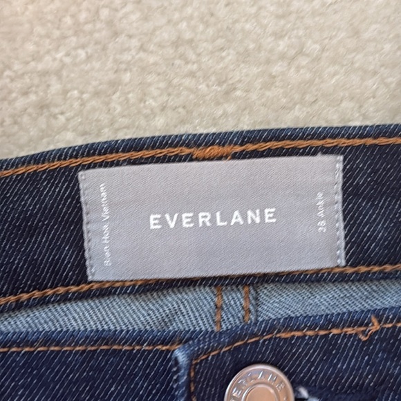 Everlane Skinny Ankle Cropped Dark Wash Jean - Picture 2 of 7